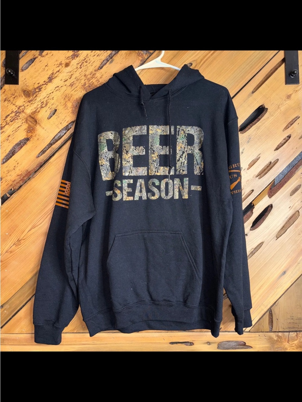 Grunt Style Beer Season Black Hooded Sweatshirt